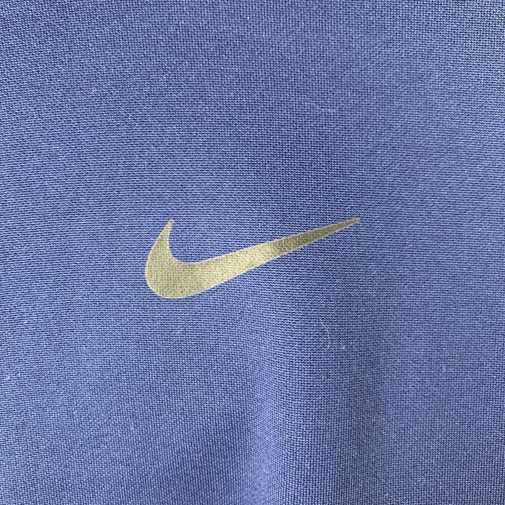 Nike Blank Solid Navy Blue Drawstring Hoodie Swea… - image 2